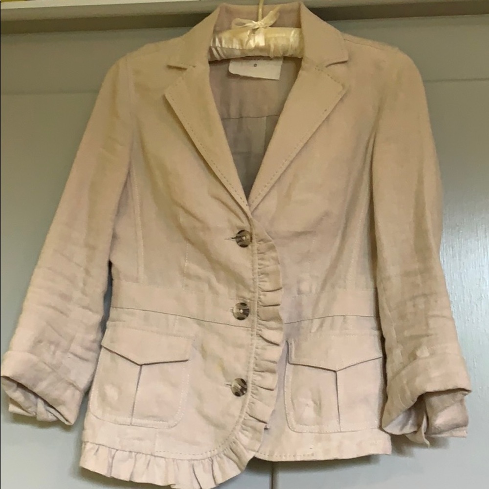 🎀 2 for $30 Anthropologie Natural Linen Blazer